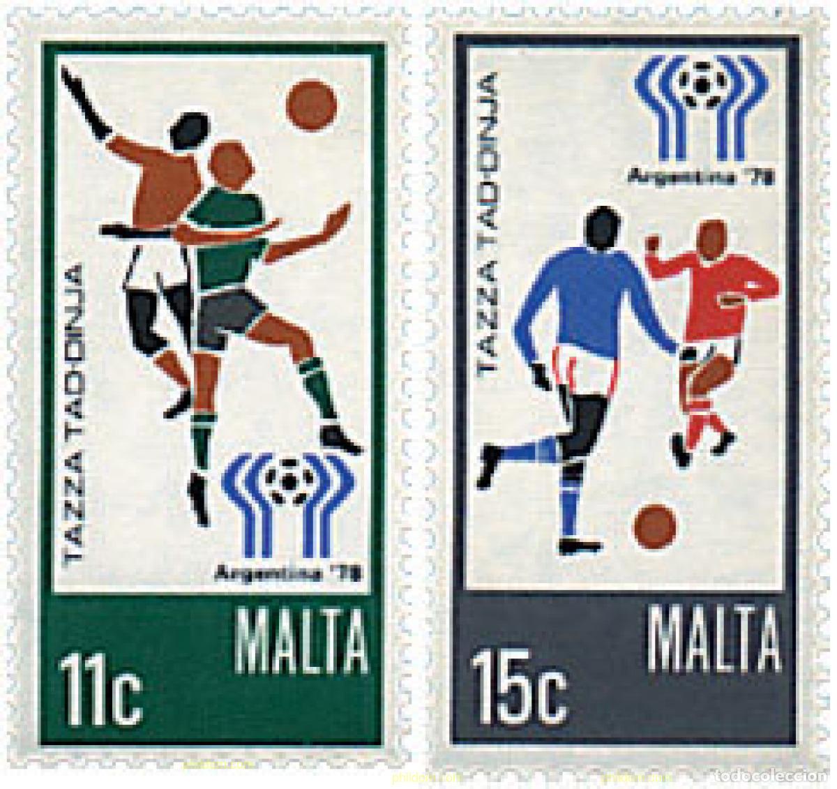 Sellos: 222085 MNH MALTA 1978 COPA DEL MUNDO DE FUTBOL. ARGENTINA-78