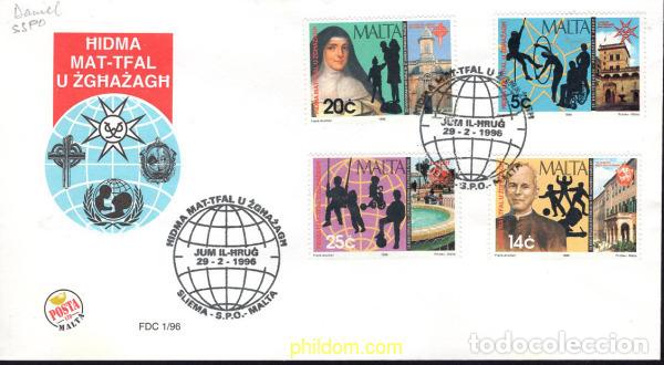 Sellos: 386124 MNH MALTA 1996 OBRAS PARA LOS NI&Ntilde;OS