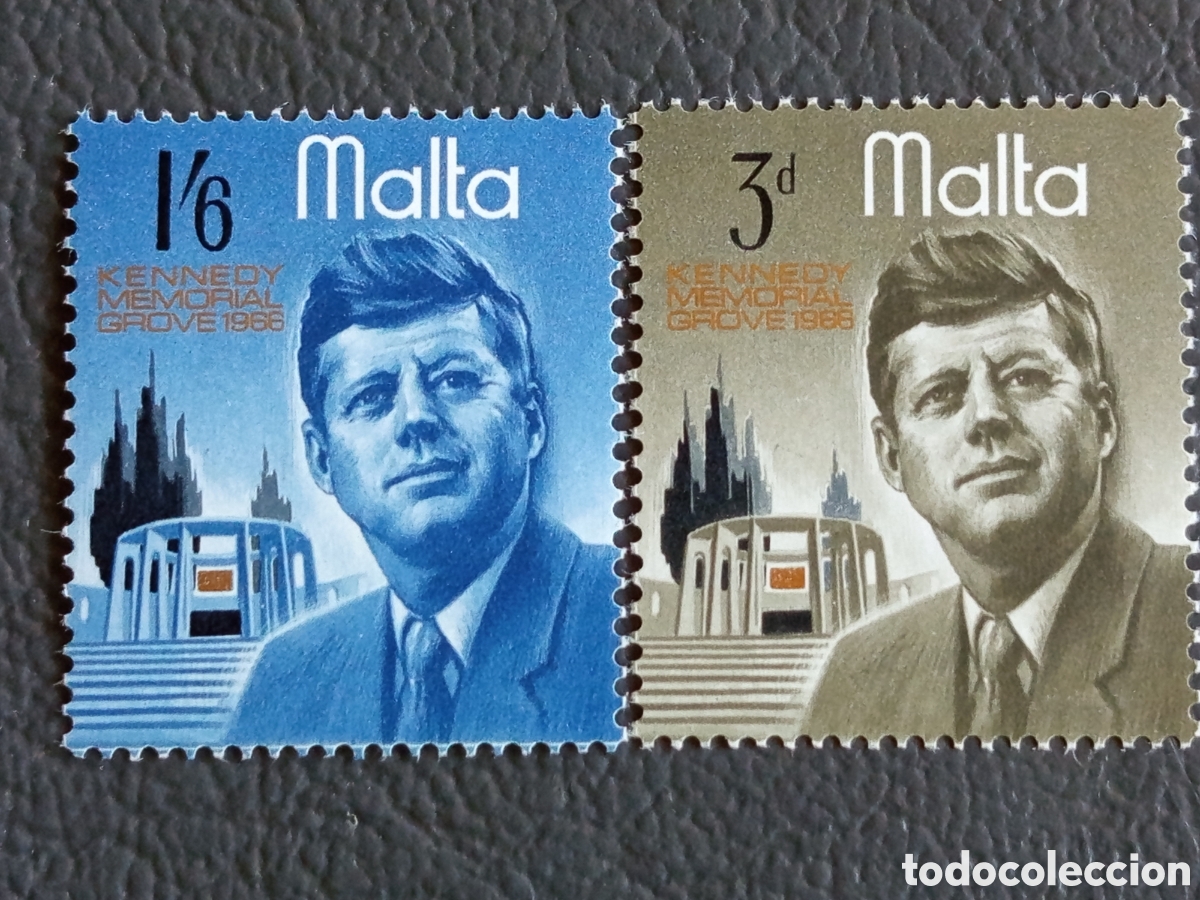 Briefmarken: Serie Completa Malta 1966 Memorial J.F. Kennedy Cat#352/353 MNH