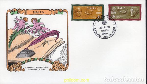 Sellos: 633335 MNH MALTA 1980 EUROPA CEPT. GENTE FAMOSA