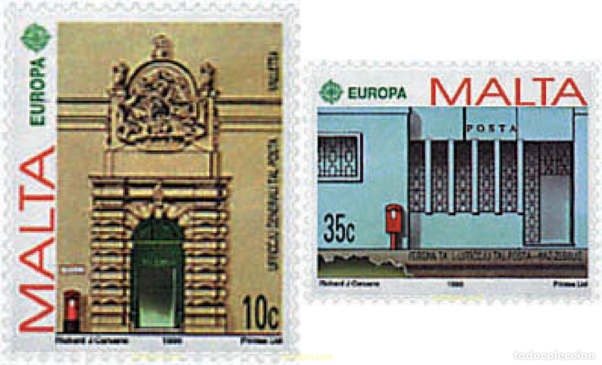 Sellos: 62777 MNH MALTA 1990 EUROPA CEPT. OFICINAS POSTALES