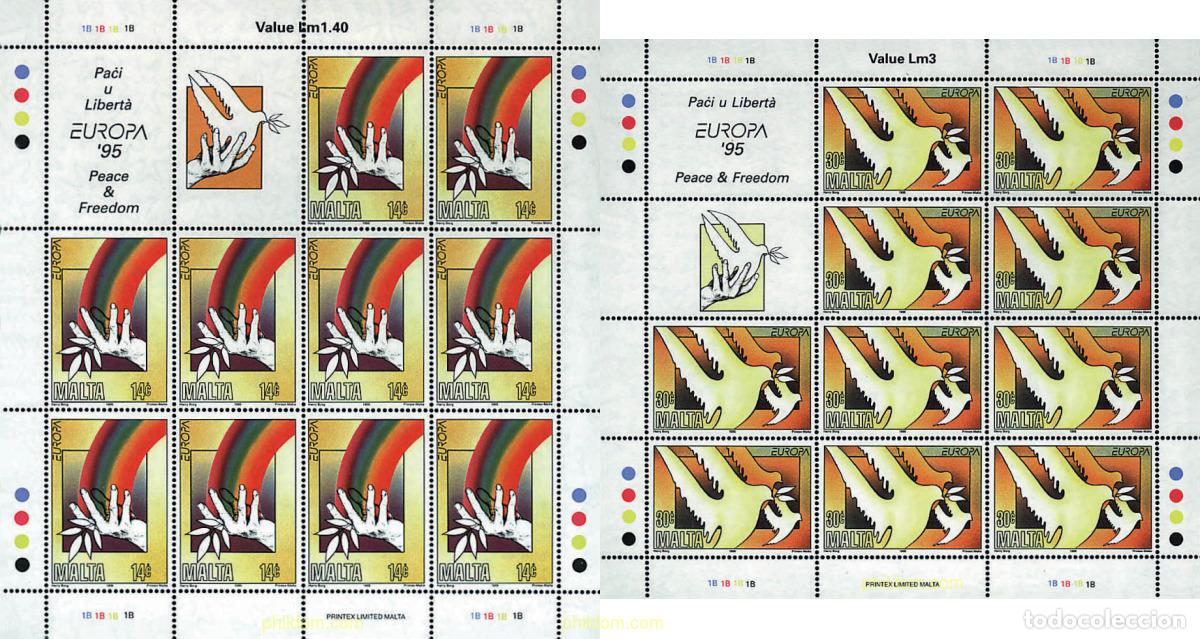 Sellos: 9083 MNH MALTA 1995 EUROPA CEPT. PAZ Y LIBERTAD