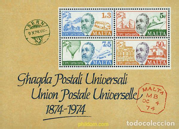 Sellos: 55885 MNH MALTA 1974 CENTENARIO DE LA UNION POSTAL UNIVERSAL