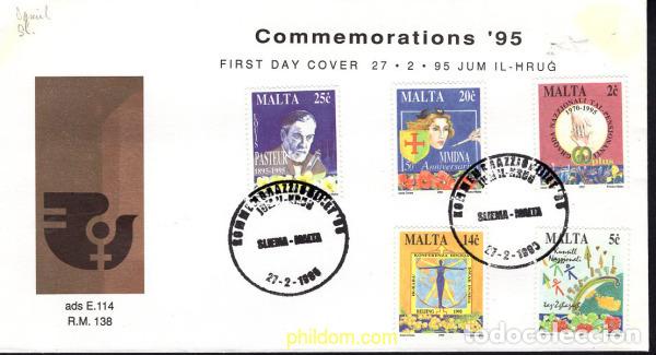 Sellos: 394974 MNH MALTA 1995 ANIVERSARIOS Y ACONTECIMIENTOS