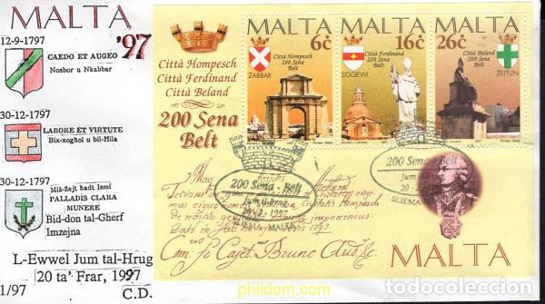 Briefmarken: 407834 MNH MALTA 1997 BICENTENARIO DE CIUDADES MALTESAS