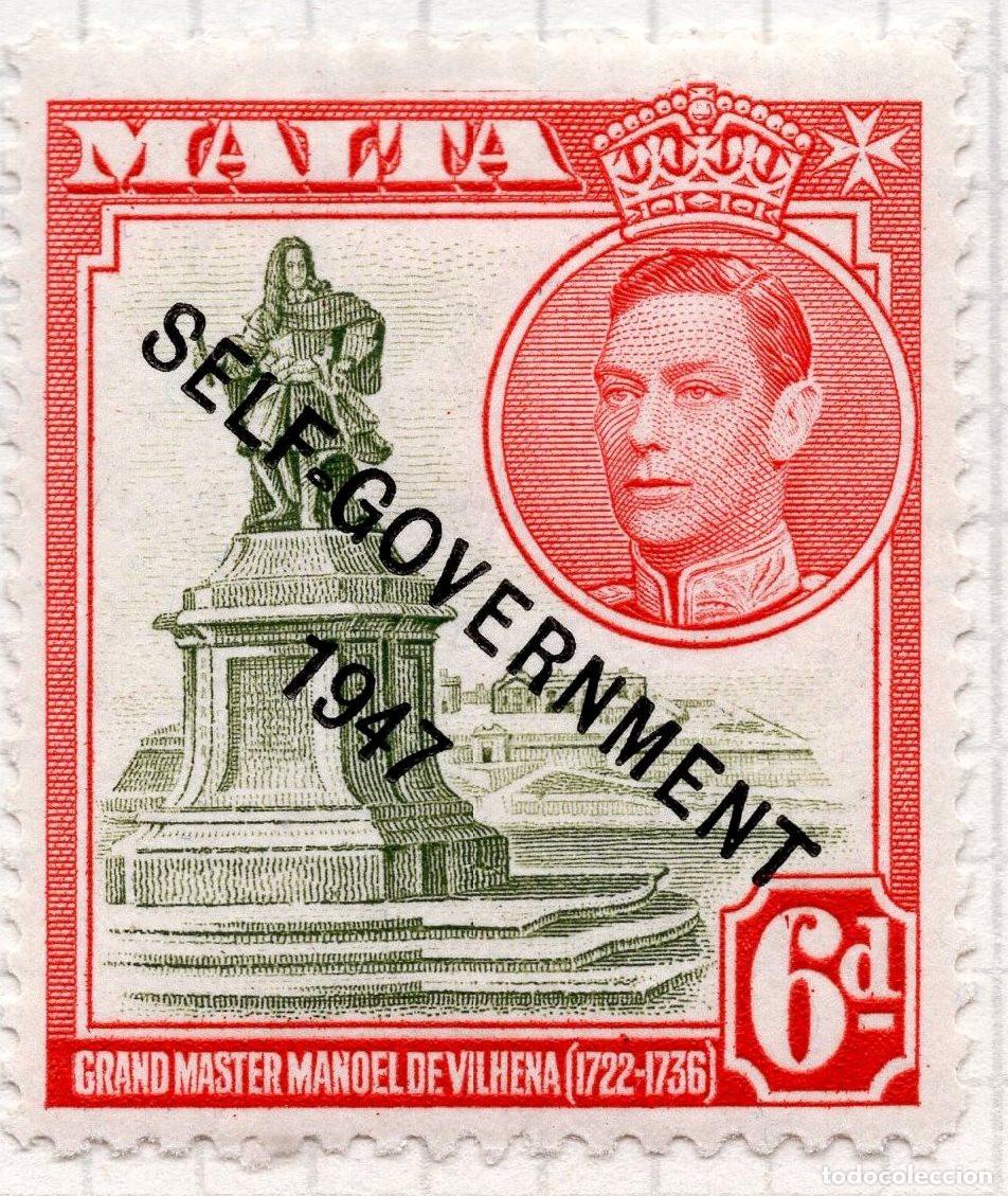 Sellos: MALTA 1948 STAMP MICHEL MT 207