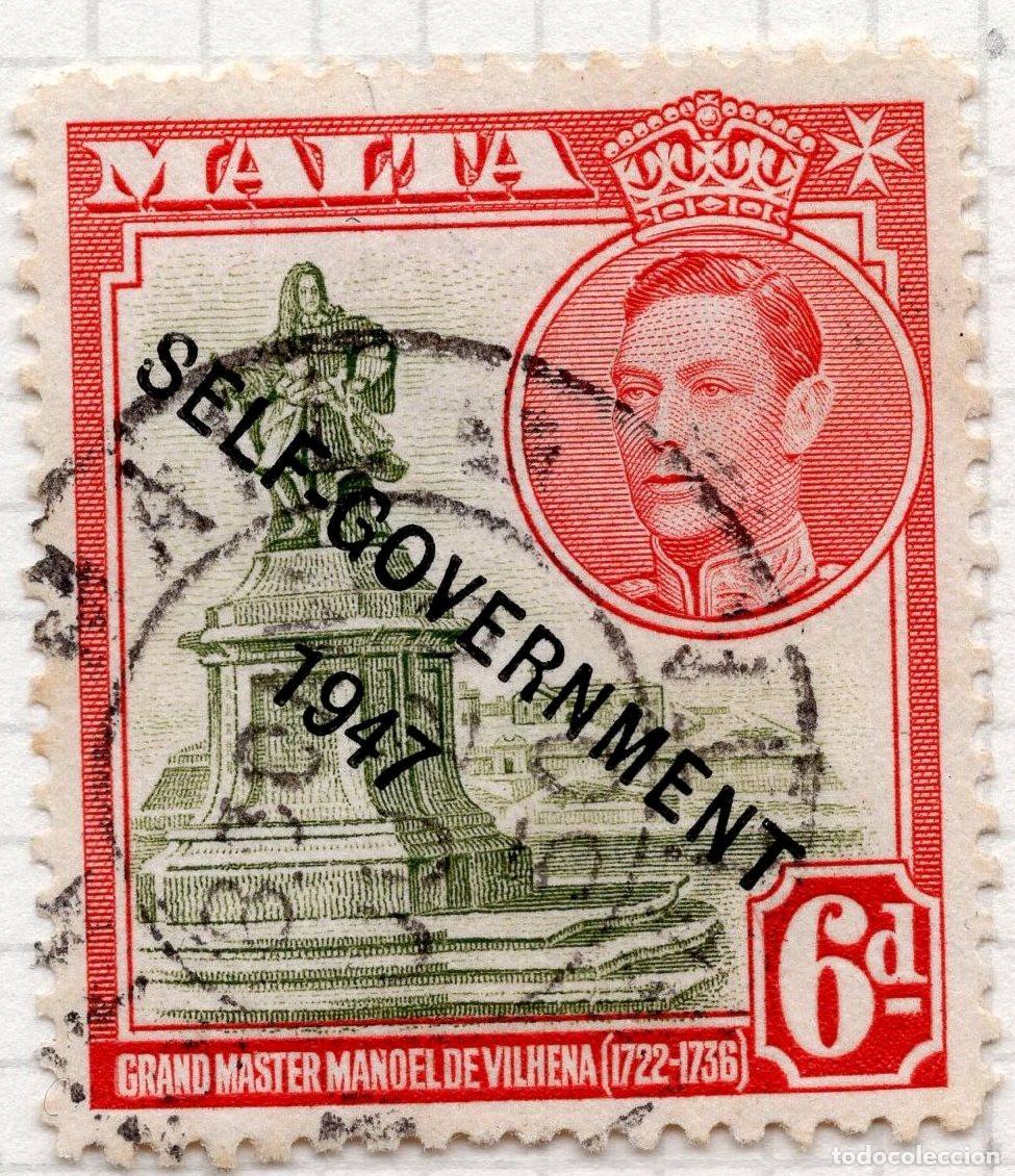 Sellos: MALTA 1948 STAMP MICHEL MT 207