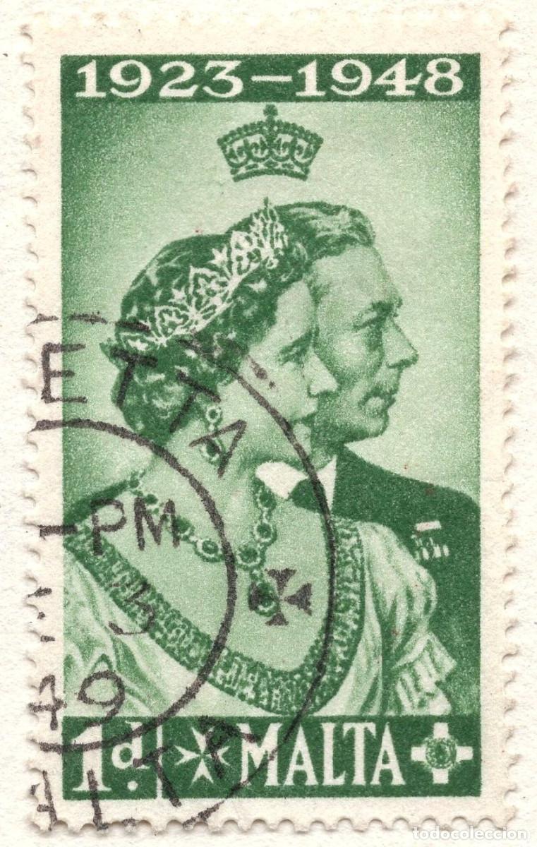 Sellos: MALTA 1949 STAMP MICHEL MT 214