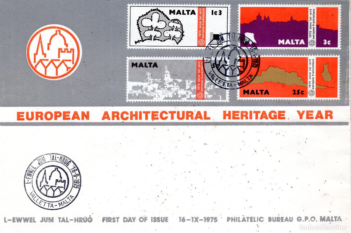Sellos: MALTA 1975 CARTA MICHEL MT 514-517