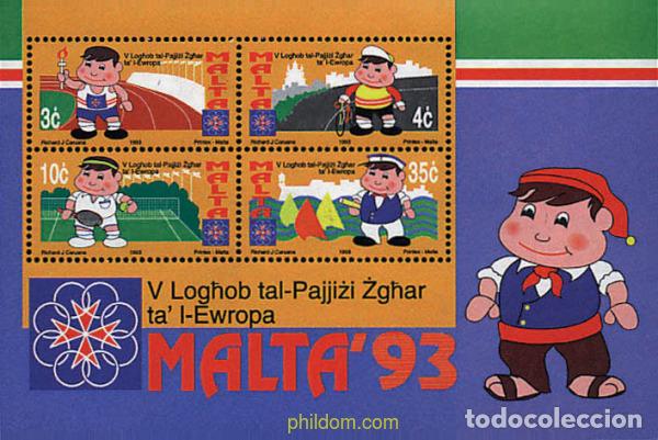 Sellos: 67615 MNH MALTA 1993 JUEGOS DEPORTIVOS DE LOS PEQUE&Ntilde;OS ESTADOS