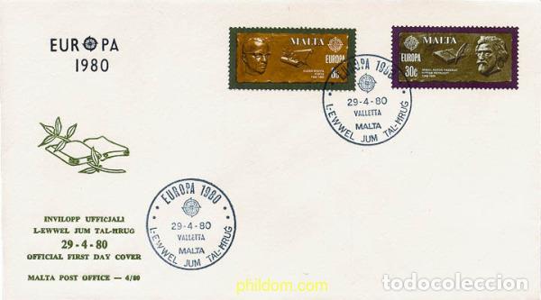 Sellos: 23882 MNH MALTA 1980 EUROPA CEPT. GENTE FAMOSA