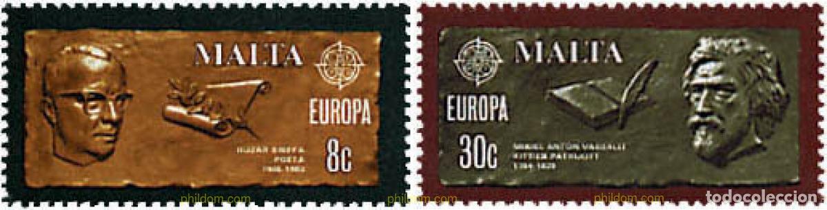 Sellos: 62426 MNH MALTA 1980 EUROPA CEPT. GENTE FAMOSA