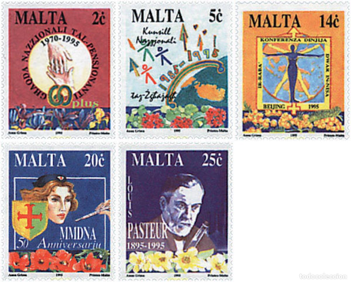 Sellos: 95363 MNH MALTA 1995 ANIVERSARIOS Y ACONTECIMIENTOS