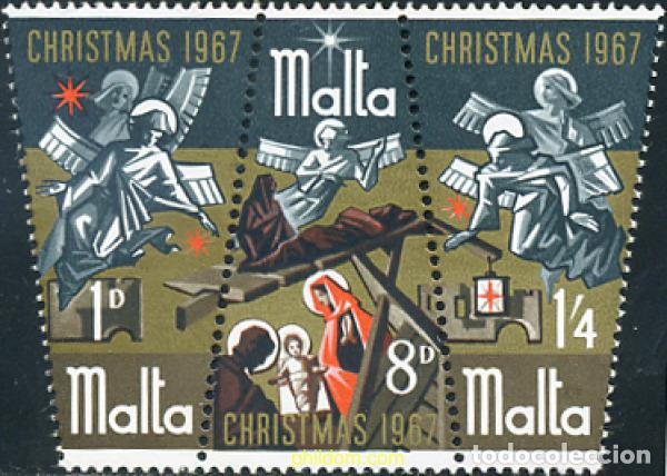 Sellos: 170857 MNH MALTA 1967 NAVIDAD