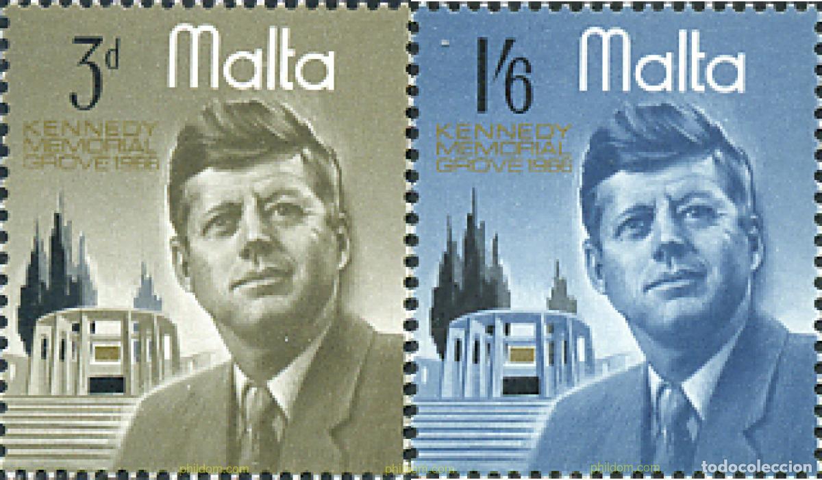 Sellos: 163848 MNH MALTA 1966 EN MEMORIA DEL PRESIDENTE KENNEDY