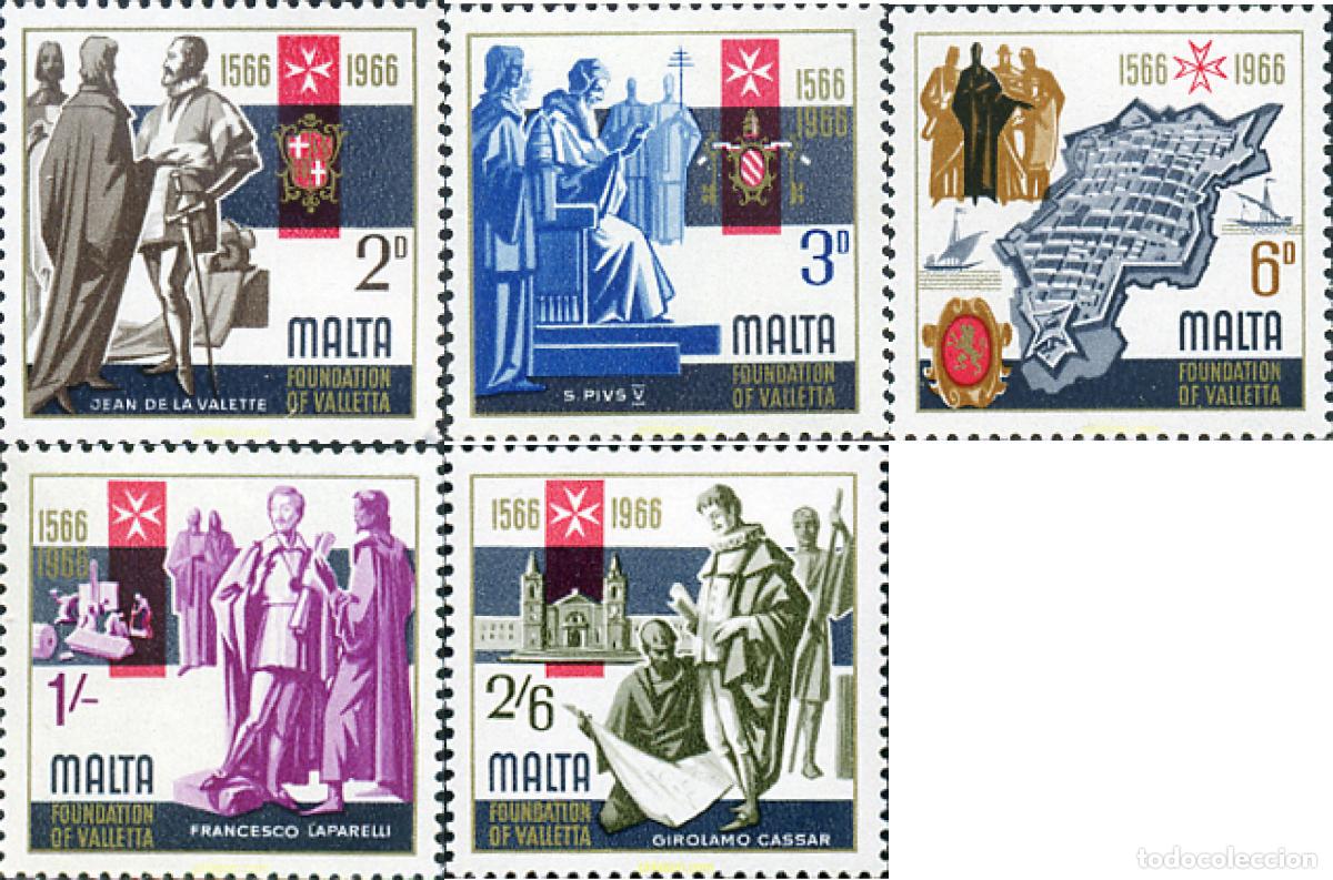 Sellos: 163842 MNH MALTA 1966 4 CENTENARIO DE LA VALLETE