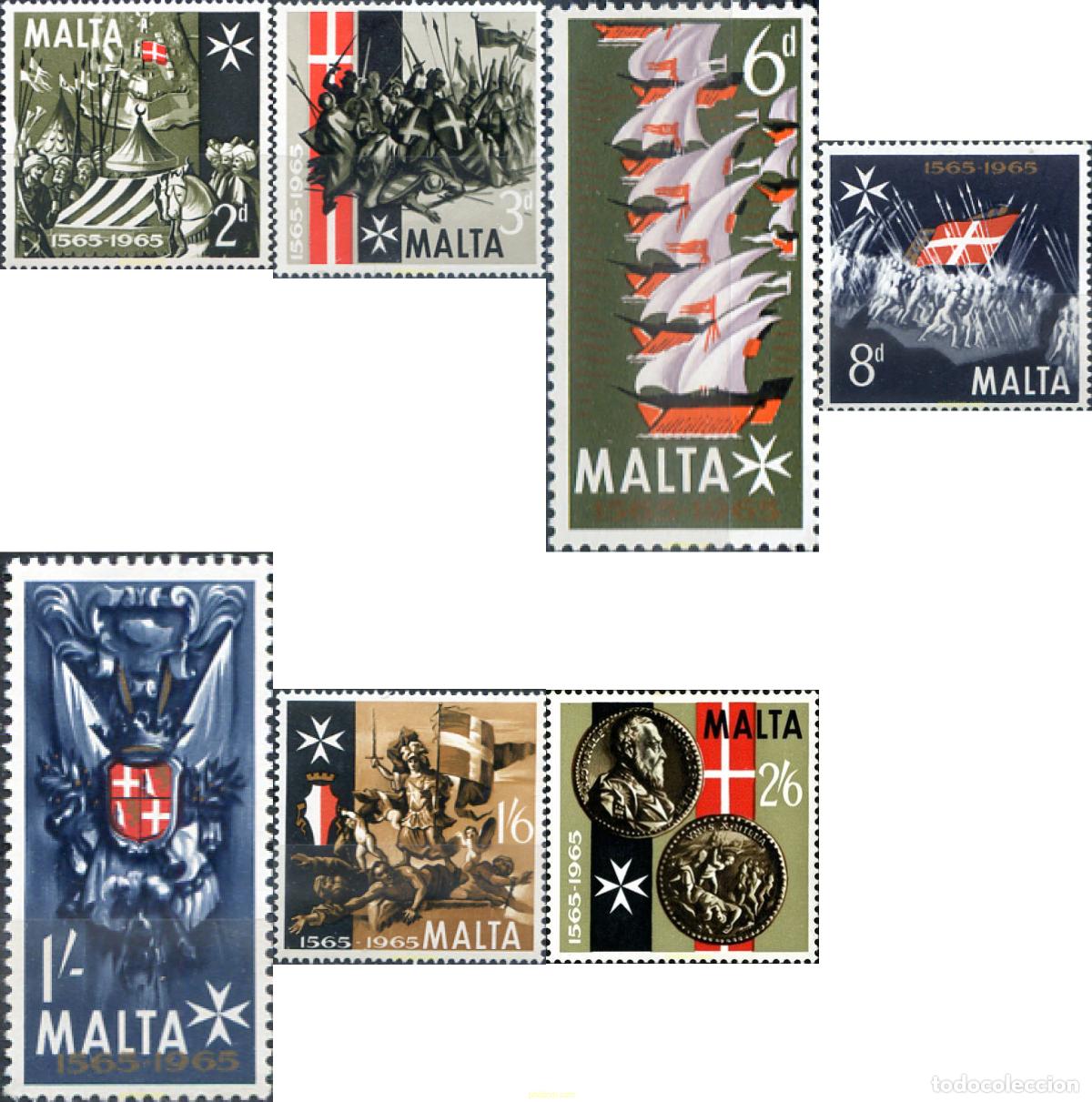 Sellos: 163832 MNH MALTA 1965 4 CENTENARIO DE LA SEDE