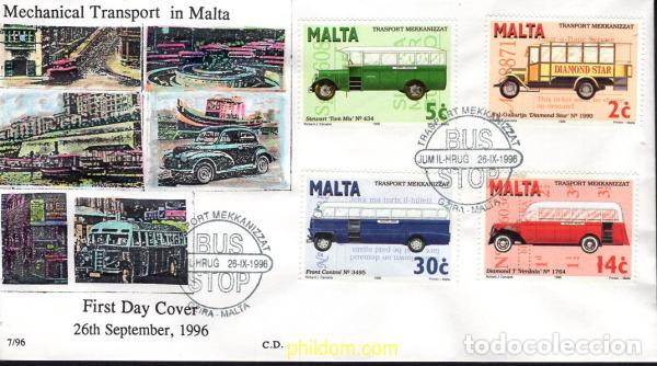 Sellos: 417478 MNH MALTA 1996 LOS AUTOBUSES DE MALTA