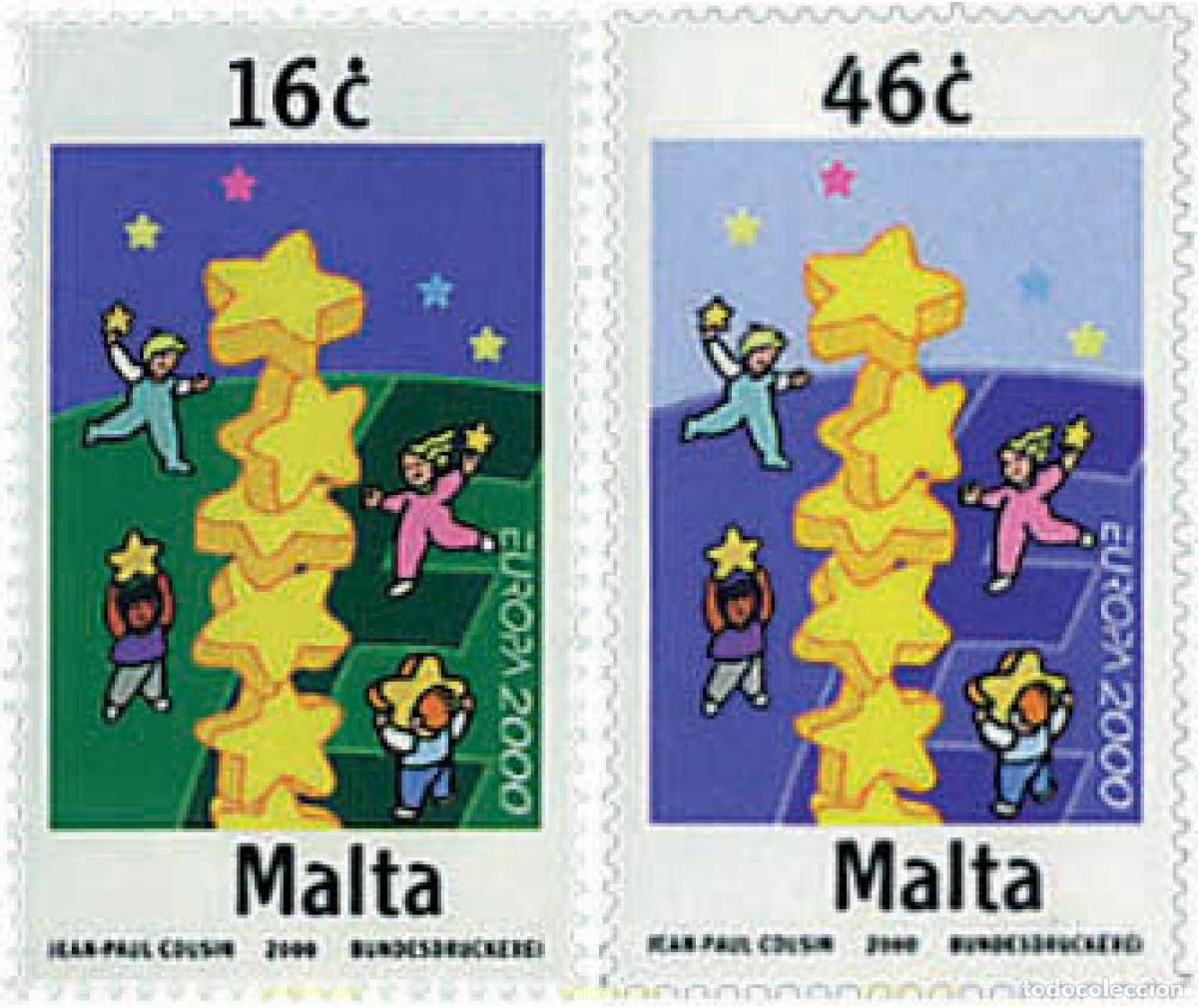 Sellos: 77134 MNH MALTA 2000 EUROPA CEPT. CONSTRUCCION EUROPEA