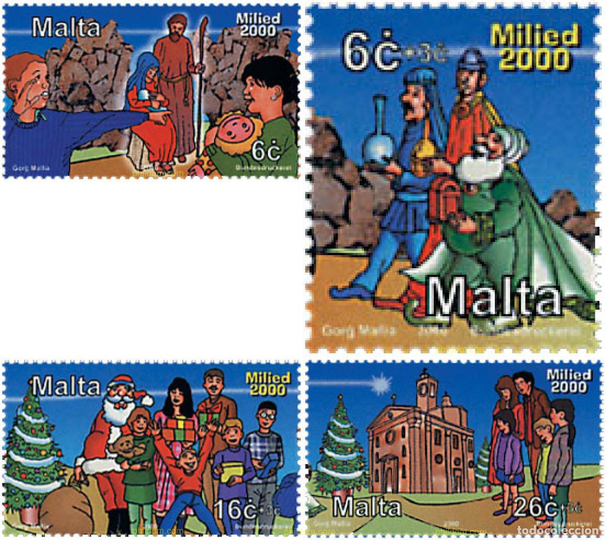 Sellos: 59221 MNH MALTA 2000 NAVIDAD