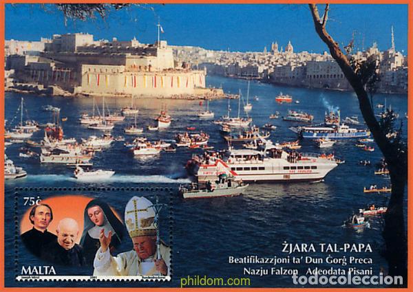 Sellos: 80396 MNH MALTA 2001 VISITA DE JUAN PABLO II