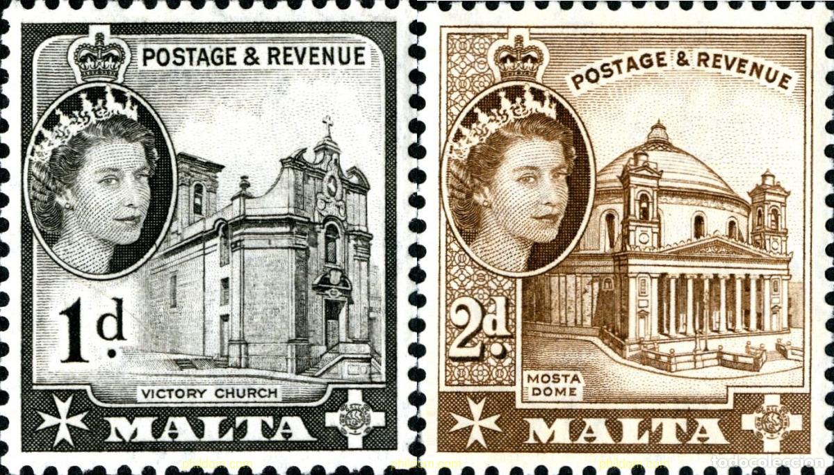 Sellos: 163806 MNH MALTA 1963 SELLO DE 1956