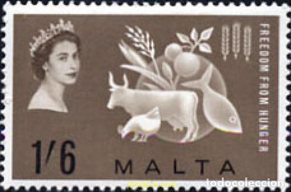 Sellos: 67579 MNH MALTA 1963 CAMPA&Ntilde;A MUNDIAL CONTRA EL HAMBRE