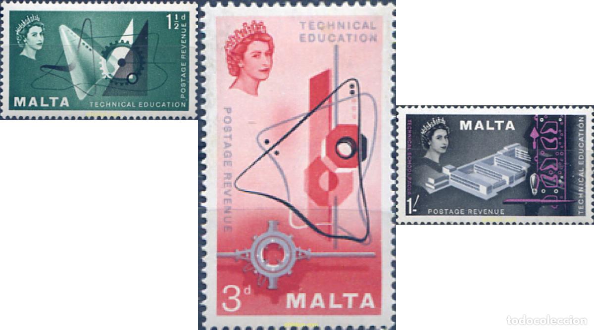 Sellos: 163789 MNH MALTA 1958 PROPAGANDA POR LA ENSE&Ntilde;ANZA TECNICA