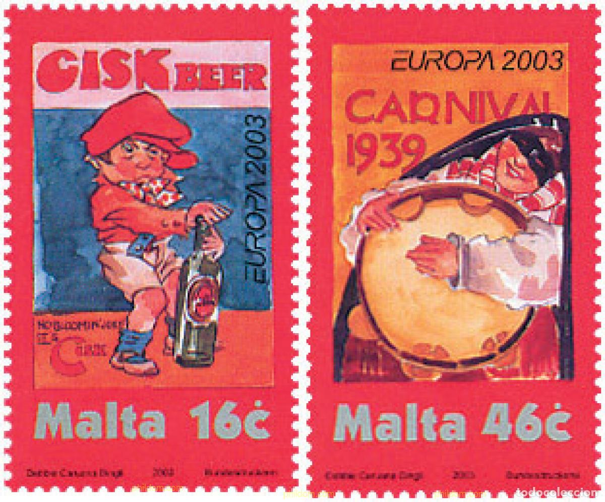 Sellos: 123566 MNH MALTA 2003 EUROPA CEPT. ARTE DEL CARTEL