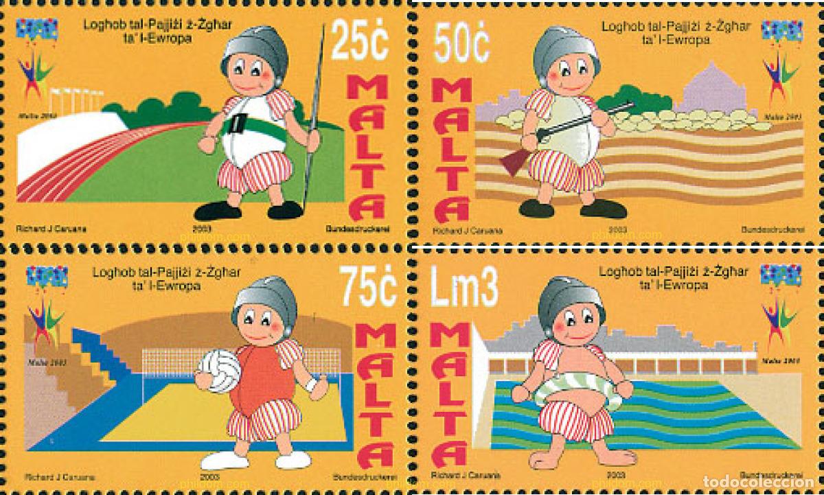 Sellos: 124976 MNH MALTA 2003 JUEGOS DE LOS PEQUE&Ntilde;OS ESTADOS