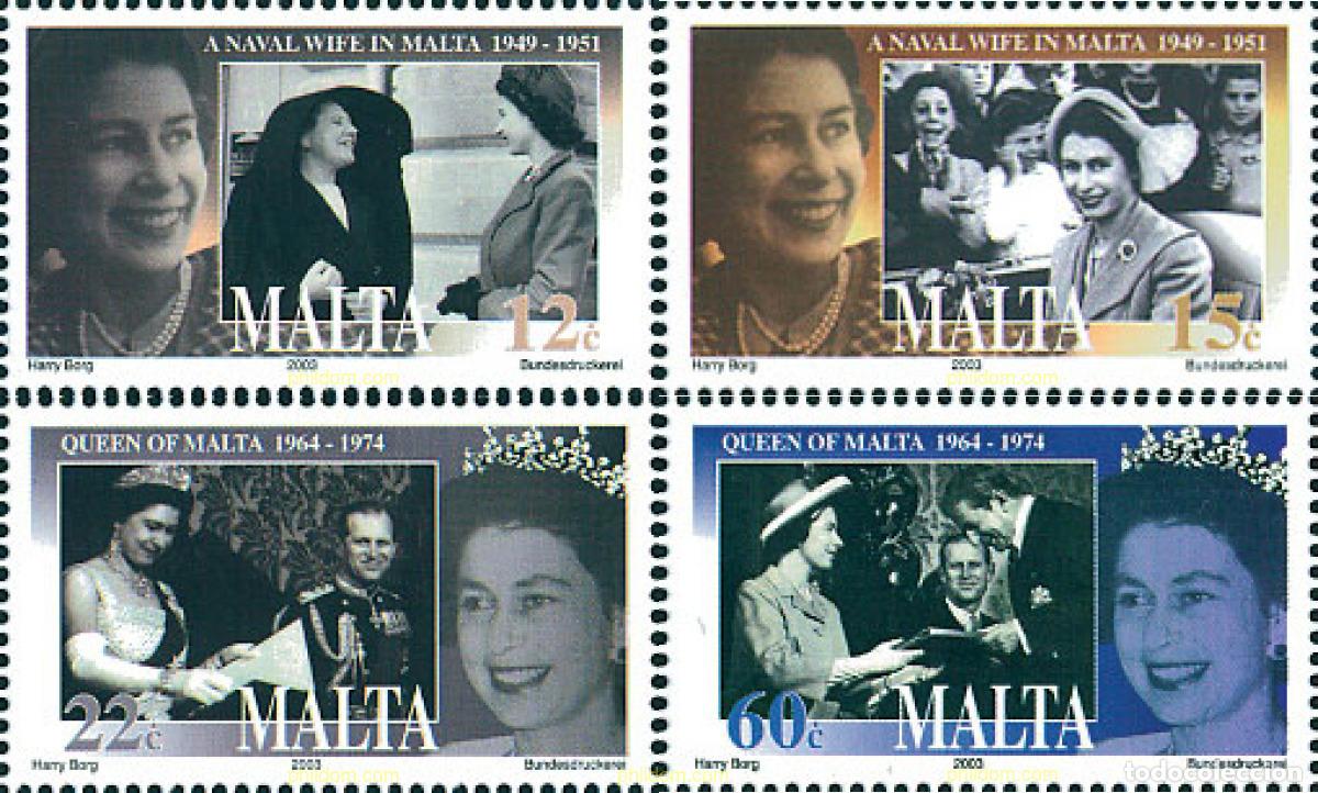 Sellos: 126515 MNH MALTA 2003 50 ANIVERSARIO DEL ACCESO AL TRONO DE ISABEL II