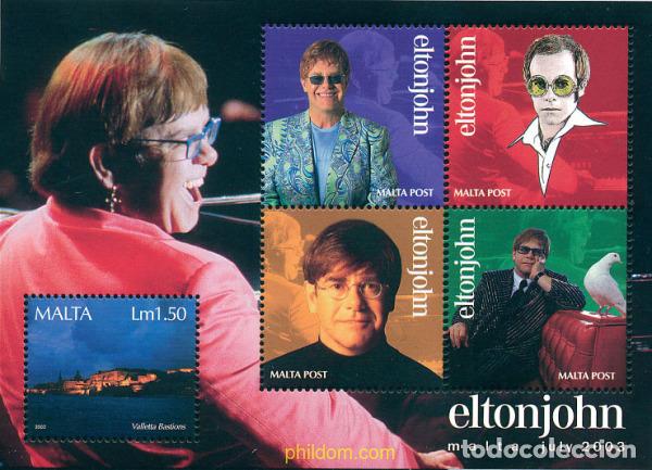 Sellos: 127681 MNH MALTA 2003 HOMENAJE A ELTON JOHN
