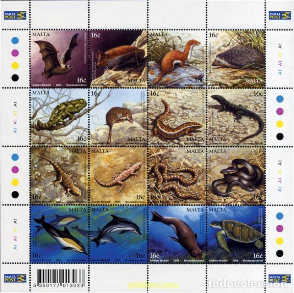 Sellos: 145575 MNH MALTA 2004 FAUNA