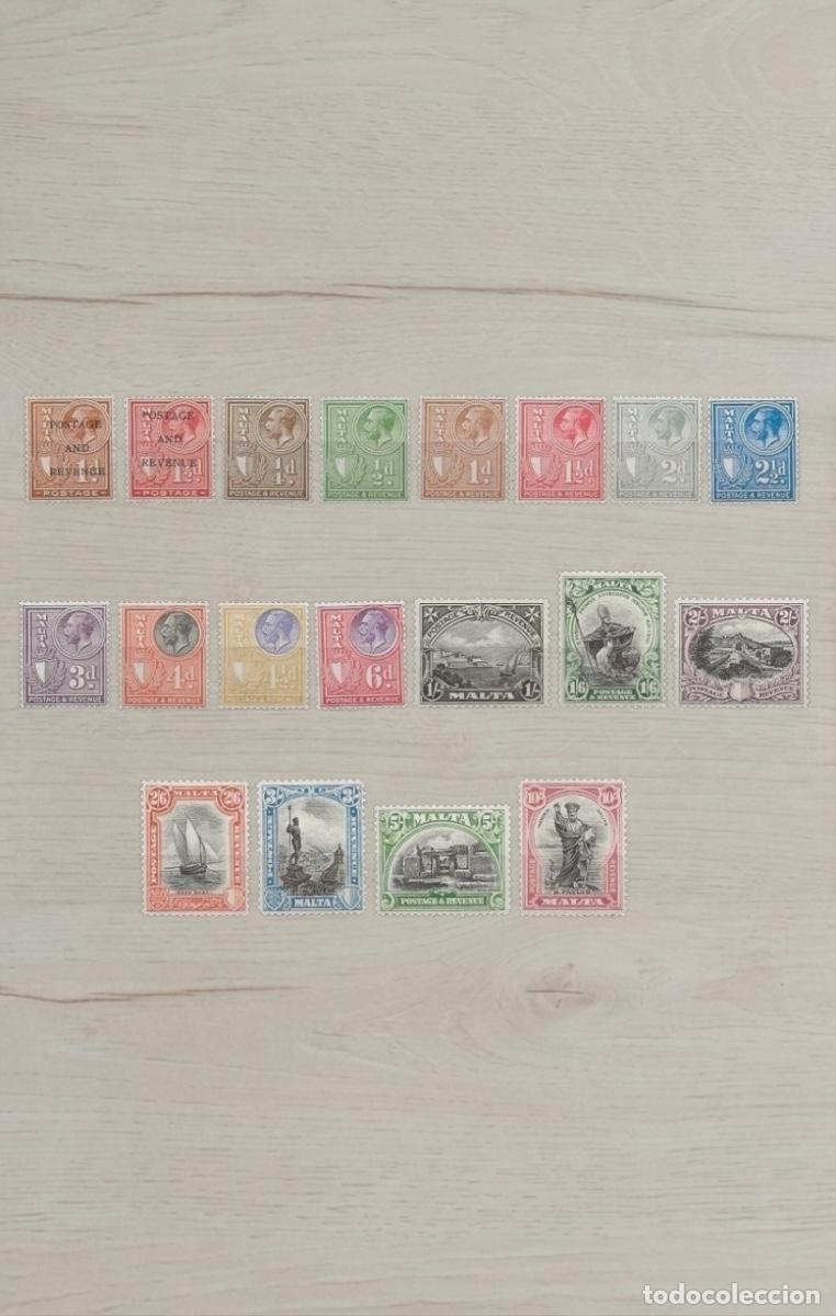 Sellos: MALTA 1938-1943 King George VI Pictorial Set &ndash; 19 Premium Stamps / Rare 1s-10s Top Values / Mint