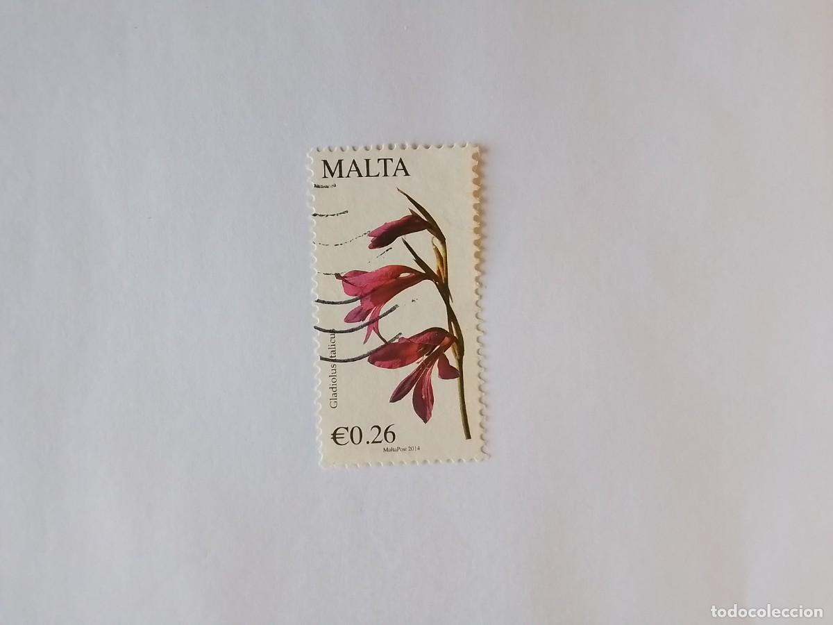 Sellos: A&Ntilde;O 20014 MALTA SELLO USADO