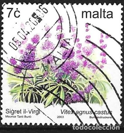 Sellos: Malta 2003 - Mi 1253 IA - YT 1222 - Flores ( Dentado 13&frac34; )