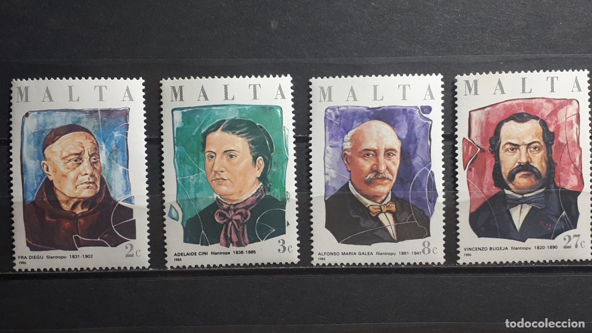 Sellos: MALTA. A&Ntilde;O 1986. **. YVERT 732/5
