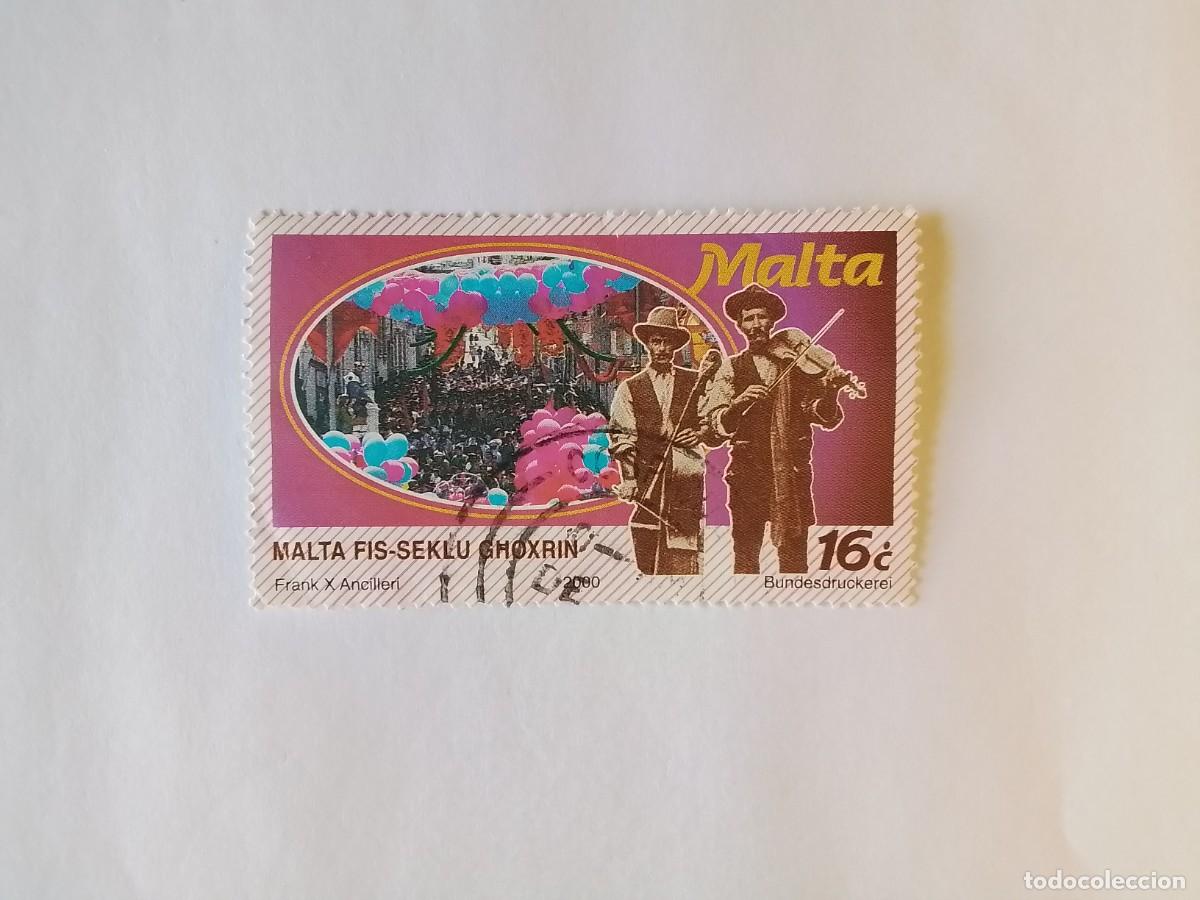 Sellos: A&Ntilde;O 2000 MALTA SELLO USADO