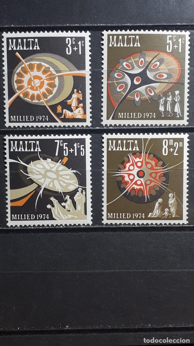 Sellos: MALTA. A&Ntilde;O 1974. **. YVERT 496/99