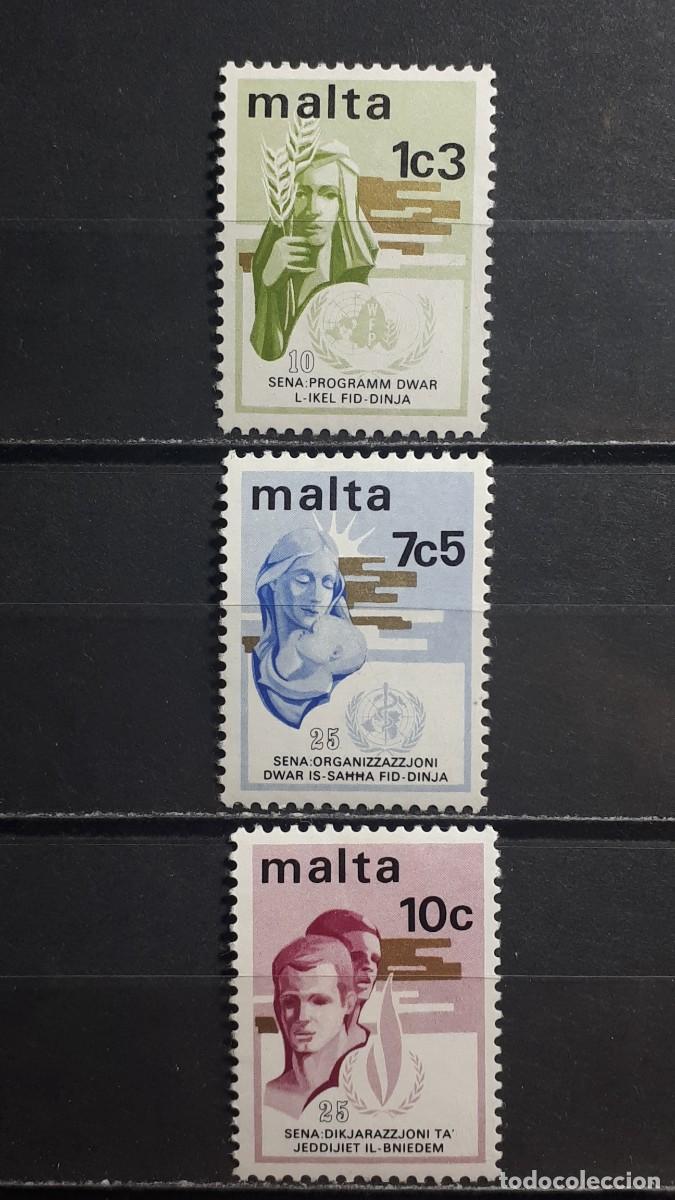 Sellos: MALTA. A&Ntilde;O 1973. **. YVERT 477/9