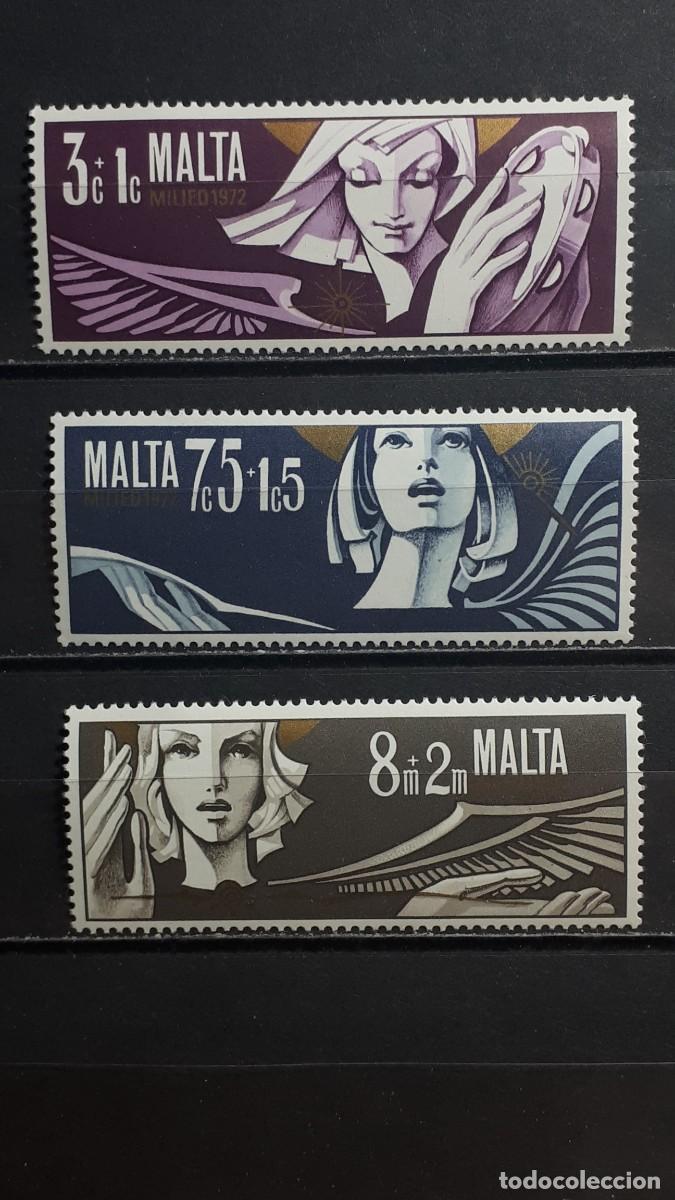 Sellos: MALTA. A&Ntilde;O 1973. **. YVERT 480/2