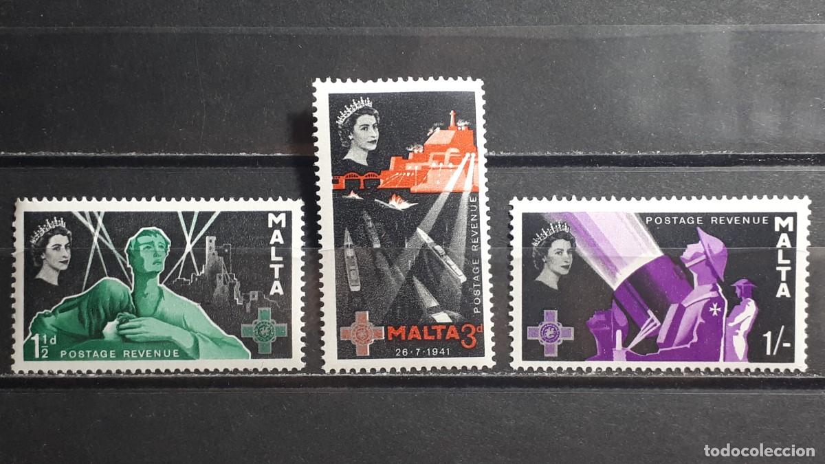 Sellos: MALTA. A&Ntilde;O 1958. **. YVERT 262/4