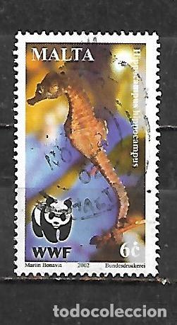 Timbres: 2002: Fauna protegida WWF. Caballitos de mar - Caballito de mar com&uacute;n (usado)
