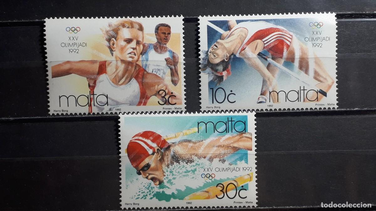 Sellos: MALTA. A&Ntilde;O 1992. **. YVERT 869/71