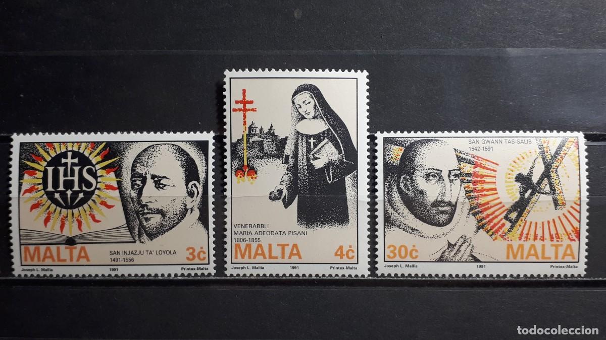 Sellos: MALTA. A&Ntilde;O 1991. **. YVERT 835/7
