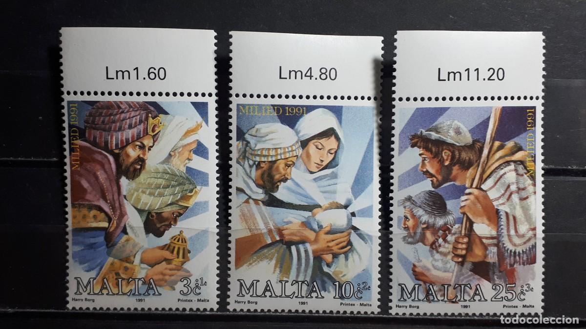 Sellos: MALTA. A&Ntilde;O 1991. **. YVERT 847/9
