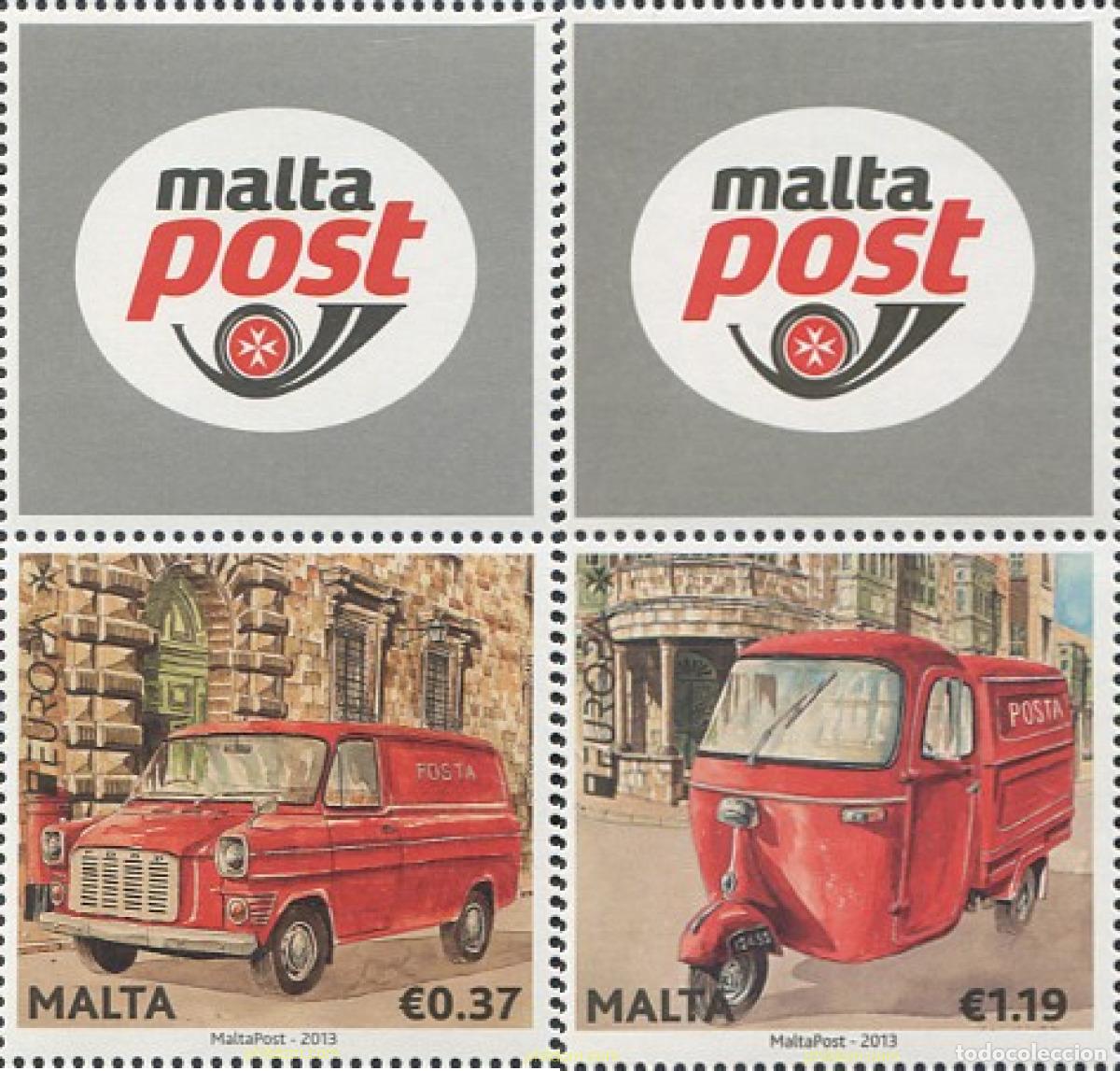 Sellos: 793759 MNH MALTA 2013 EUROPA CEPT 2013 - VEHICULOS POSTALES