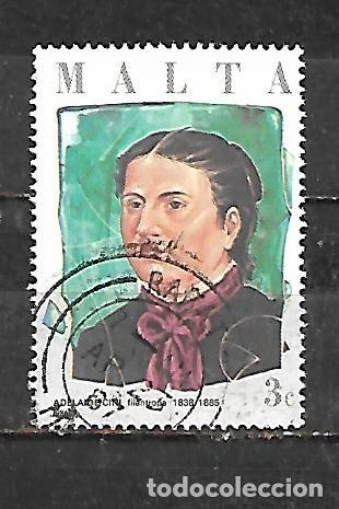 Sellos: 1986: Fil&aacute;ntropos malteses - Adelaide Cini, 1838 - 1885 (usado)