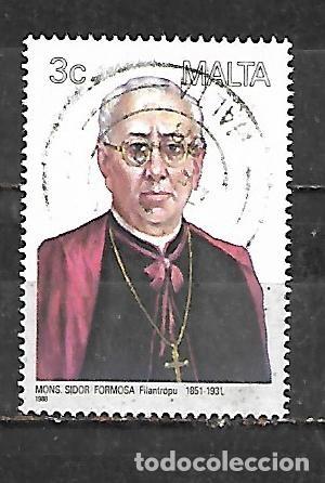 Sellos: 1988: Personalidades maltesas - Mons. Sidor Formosa, 1851-1931 (usado)