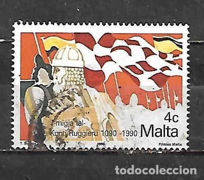 Sellos: 1990: 900 A&ntilde;os de los normandos en Malta (usado)
